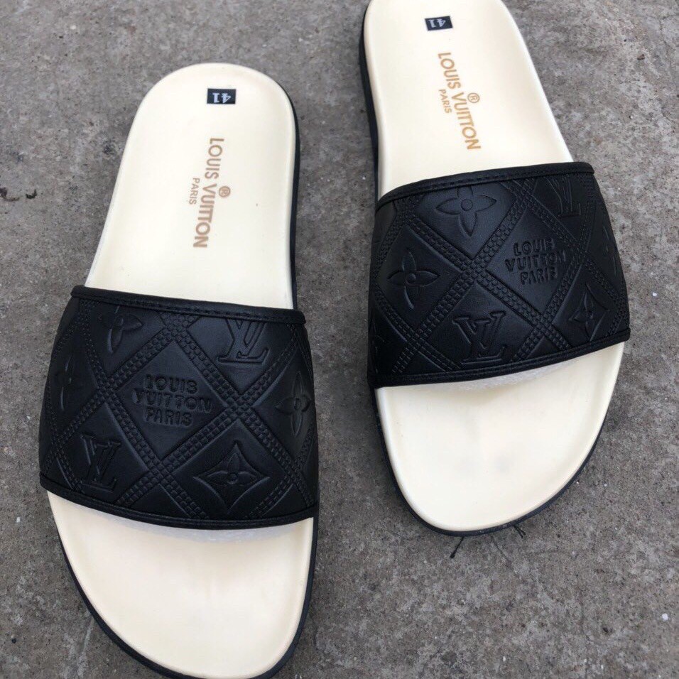 Dép LV ❤️FREESHIP❤️ Dép nam LV quai ngang - Dép Nam Quai Ngang Cao Cấp DG16