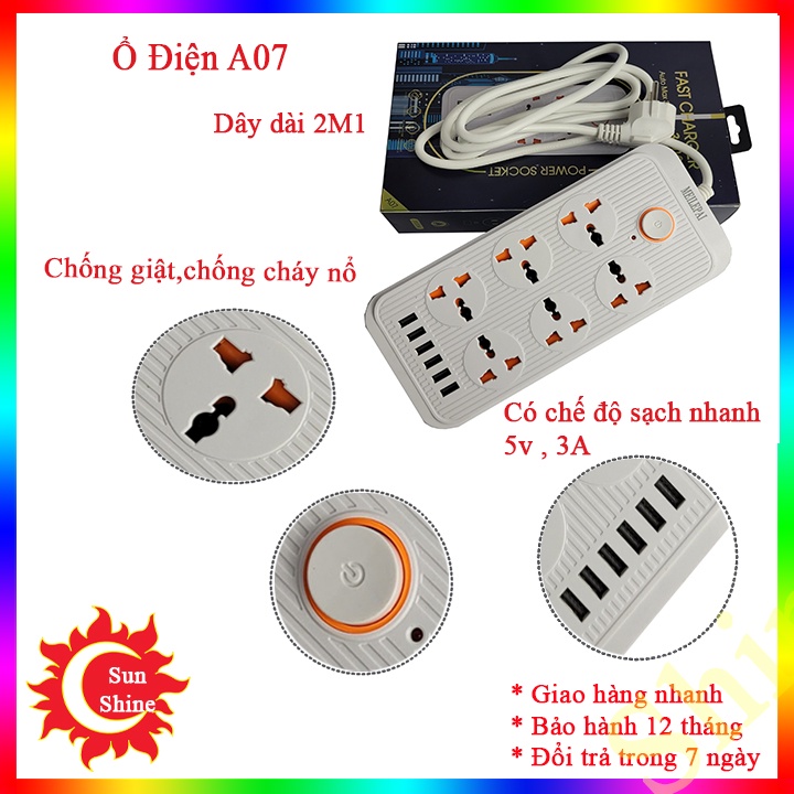 Ổ điện có USB , công xuất lớn , chống cháy nổ , an toàn chống giật ,cổng USB sạc nhanh công xuất 3.1A, nhựa ABS chịu lửa