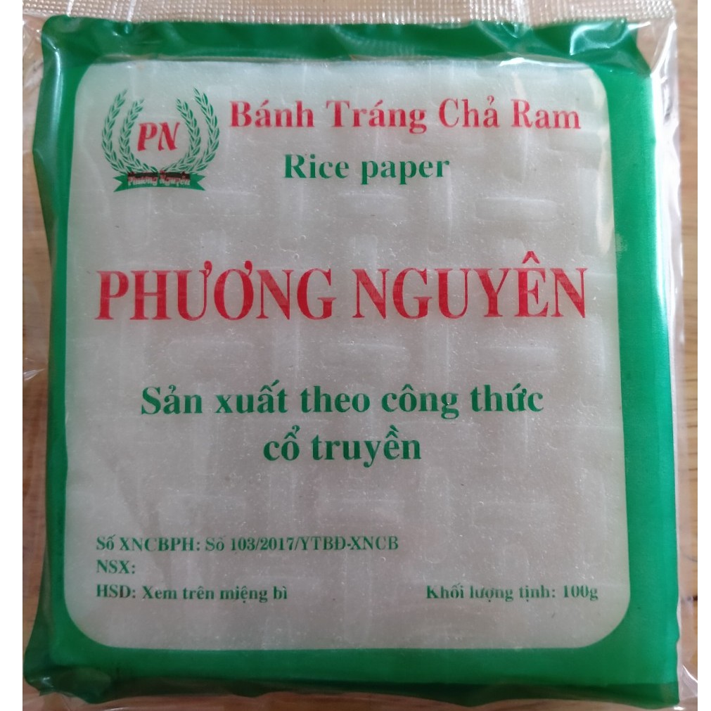 Bánh tráng cuốn chả ram tôm đất Phương Nguyên bì 100gram