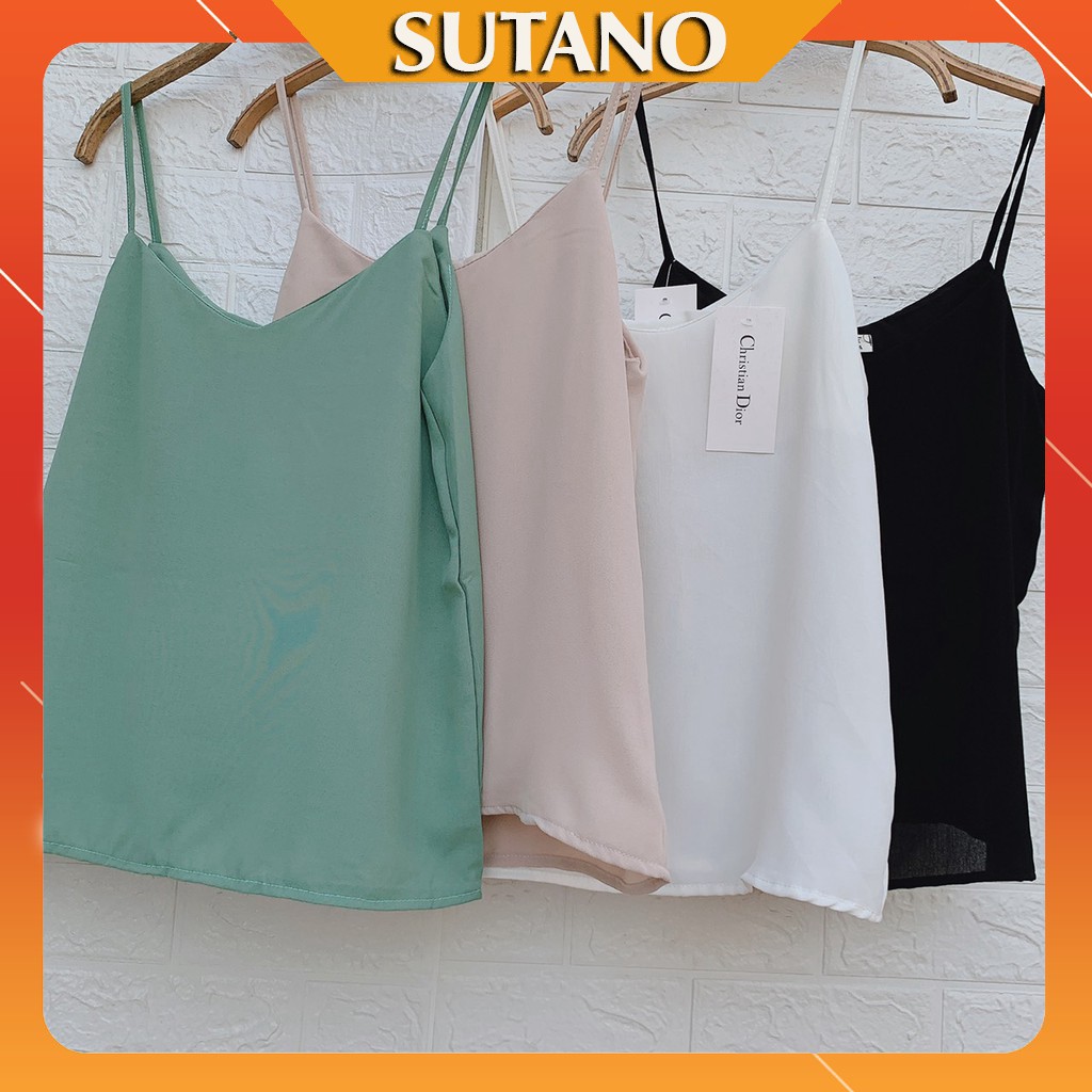 Áo 2 dây đũi lụa - áo hai dây thời trang nhiều màu cao cấp A369 SUTANO | BigBuy360 - bigbuy360.vn