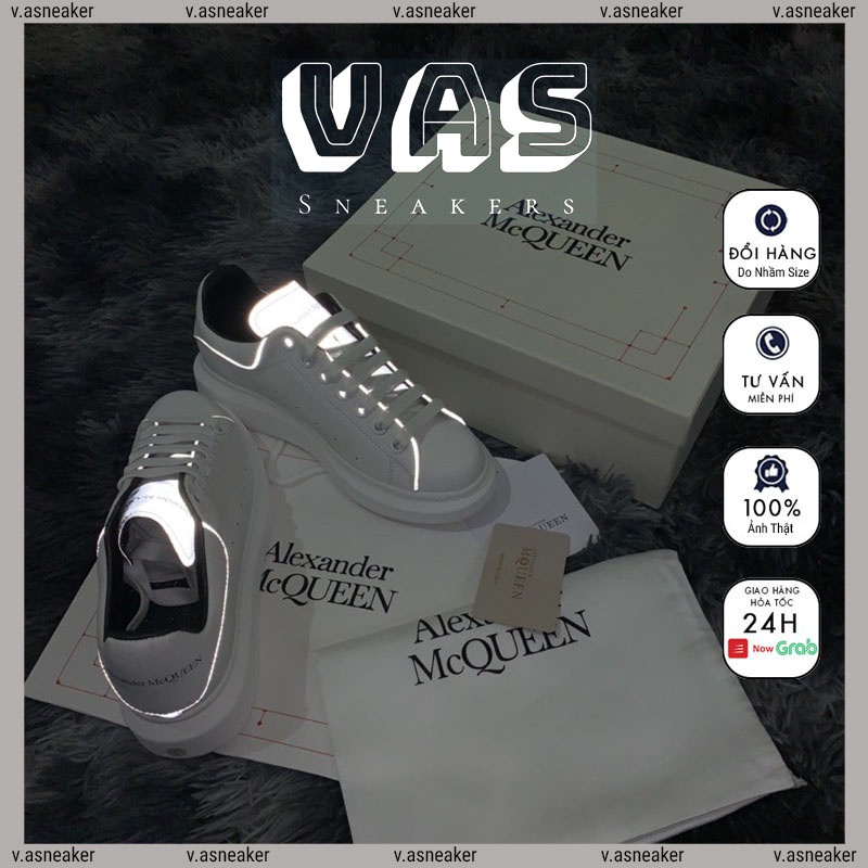 Giày Phản Quang alexander MCQUEEN Nam Nữ Cao Cấp Full Box + Bill + Size 35-43 -v.asneaker