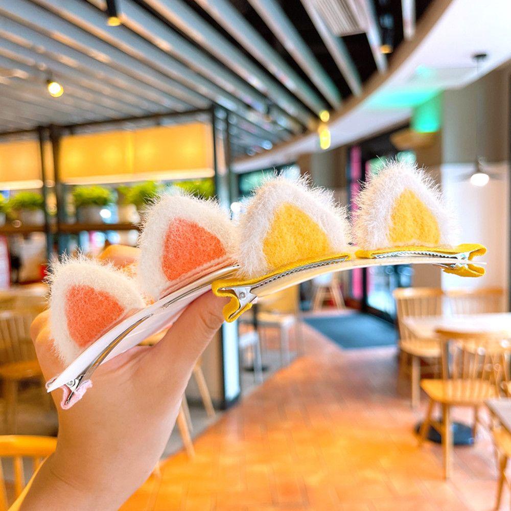 Bộ 2 Kẹp Tóc Hình Tai Thỏ 3D Dễ Thương Cho Bé