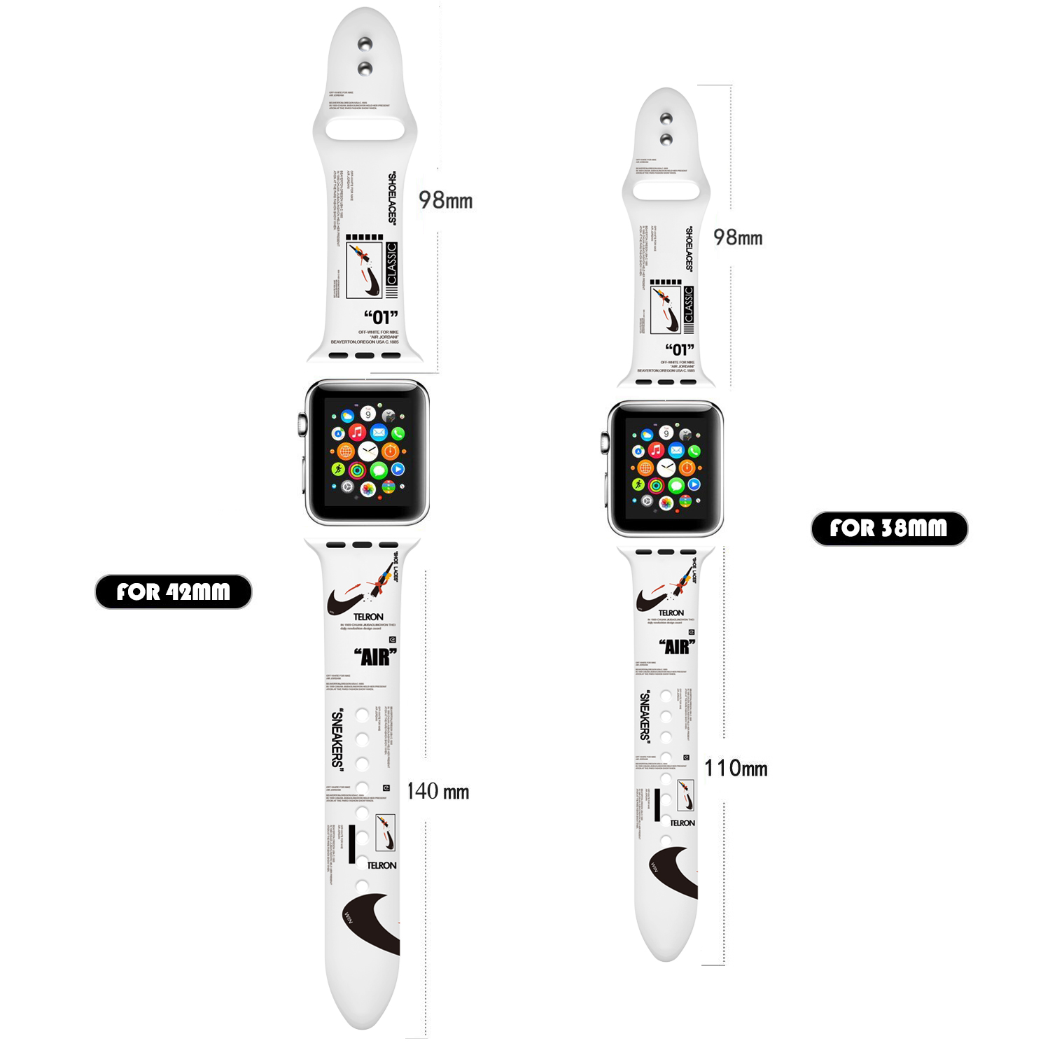 Dây Đeo Silicon Nike Thay Thế Cho Đồng Hồ Thông Minh Apple Watch Iwatch 1 2 3 4 5