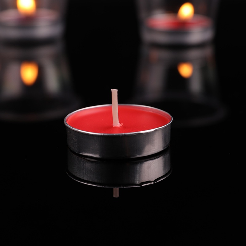 Nến tealight tròn xông tinh dầu bộ 50 viên không mùi viên sáp tỏ tình, trang trí tiệc, đốt hương