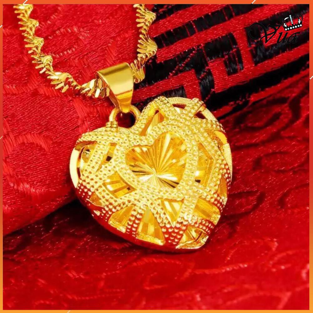 [⚡️ FLASH SALE - Cực Rẻ] Dây chuyền dạng xoắn mặt trái tim xi 24k cao cấp