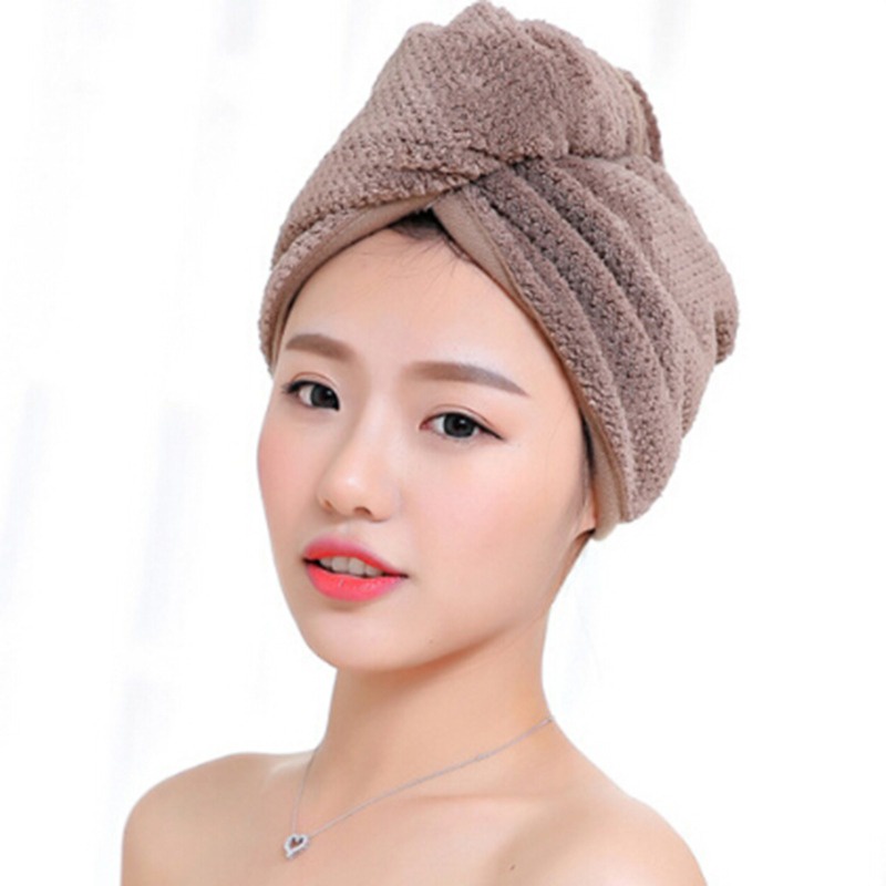 Khăn Tắm Trùm Đầu Bằng Sợi Micro Mềm Mại Nhanh Khô Tiện Dụng