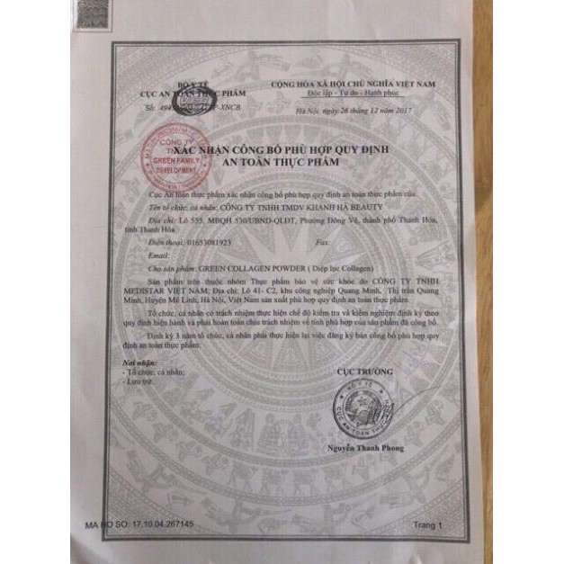 ( giá sốc) 1 hộp diệp lục collagen 30 gói [CHUẨN AUTHENTIC] | Thế Giới Skin Care