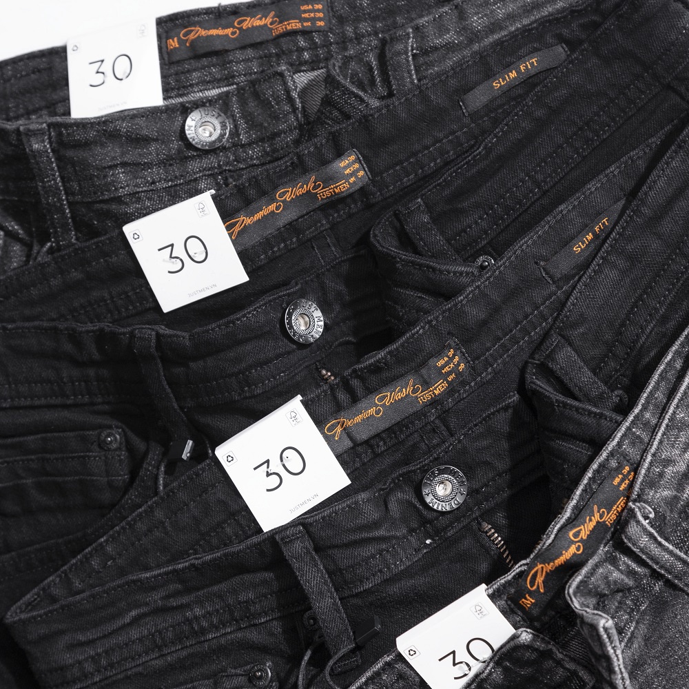 [Mã LT50 giảm 50k đơn 250k] Quần Jeans Nam Dài Just Men Màu Đen Form Slim Fit | BigBuy360 - bigbuy360.vn