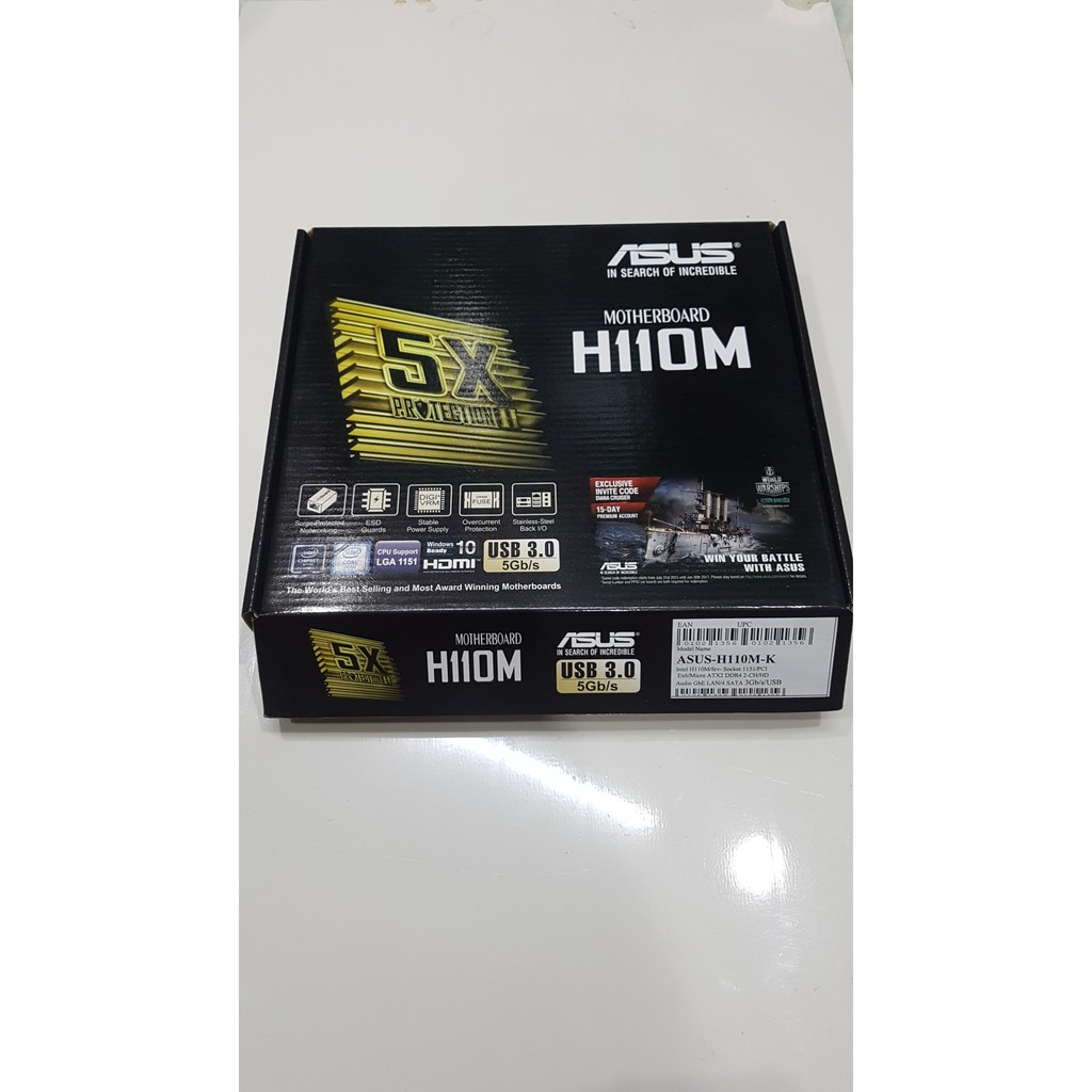 Mainboard Asus H110M-K (socket 1151) - new full box, bảo hành 36 tháng