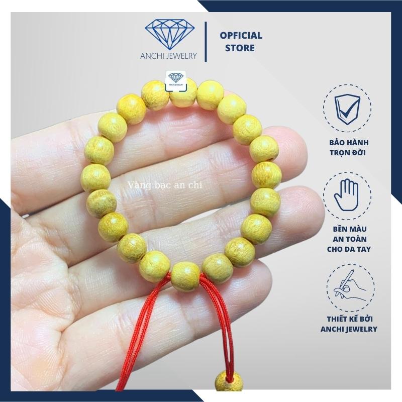 Vòng dâu tằm cho bé mix con giáp bạc ta mạ vàng, giúp bé ngủ tránh giật mình - Anchi jewelry