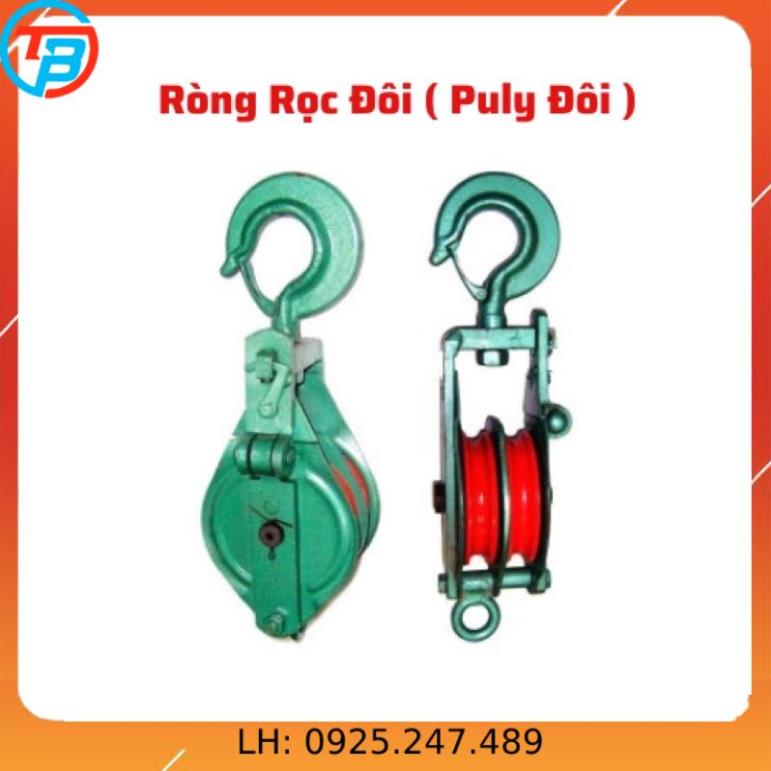 Ròng Rọc Đôi 1 Tấn - 2 Tấn ( Puly Đôi ) cáp thép Thái Bình Vina