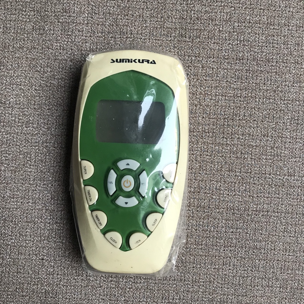 Điều khiển điều hòa sumikura mặt xanh hình tròn, Remote máy lạnh sumikura hàng zin