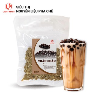 Trân châu đen, nguyên liệu topping trà sữa Light Mart - Gói 250g