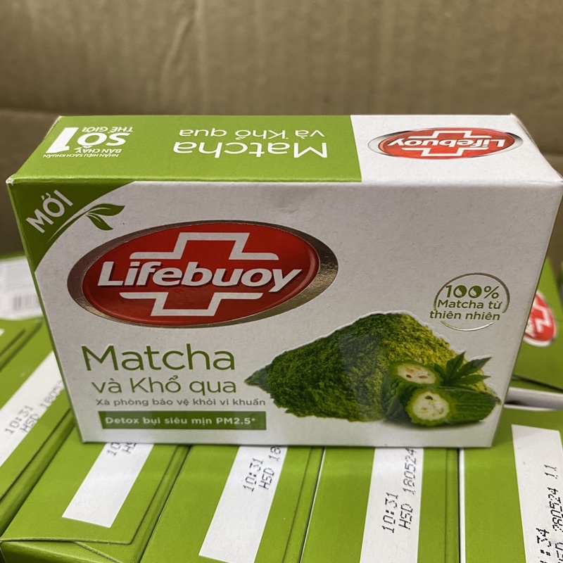 (Combo 2 tặng 1)  Xà phòng bảo vệ khỏi vi khuẩn Lifebuoy matcha và khổ qua 90g