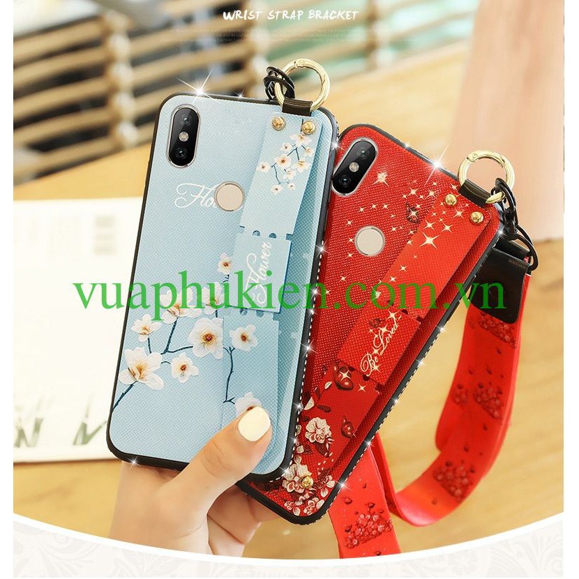 Ốp lưng LifeStyle hoa đính đá có giá đỡ dành choXiaomi Mi8, Mi8 PSE. Hàng chuẩn , cao cấp.