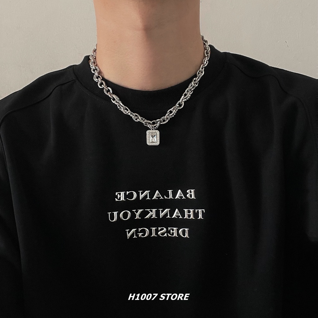 Vòng cổ Hai Lớp Thiết Kế Hình Tam Giác niche Độ Nhạy Cao - hip hop