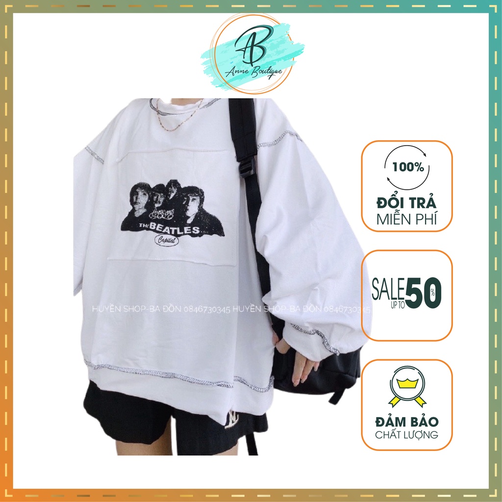 [Có Video+Ảnh Thật] Áo Sweater Ban Nhạc The Beatles, Áo Sweater Nam Nữ Chất Nỉ Chân Cua Cao Cấp Anne Boutique Mã 586