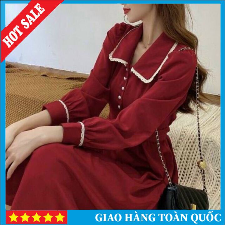 Đầm Xòe Tiểu Thư , Vải Kate Sang Trọng Phí Phái Cho Chị Em, Free Size Dưới 52 Kg