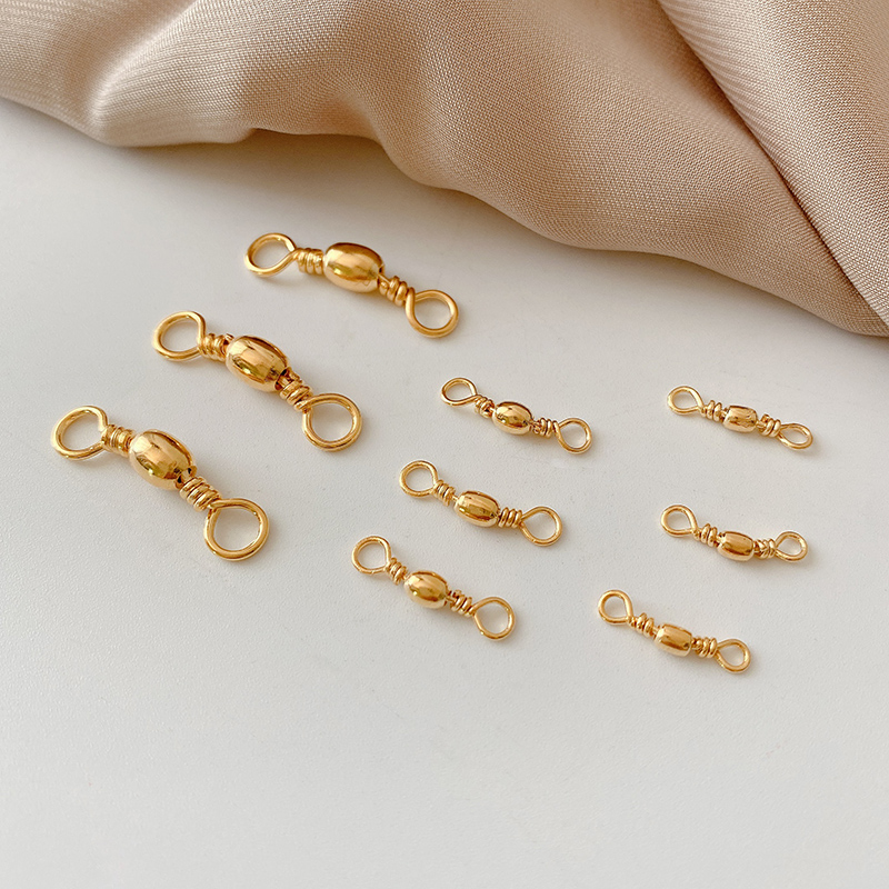 1 Cặp Móc Khóa Vòng cổ 8 Nút Mạ Vàng 18K