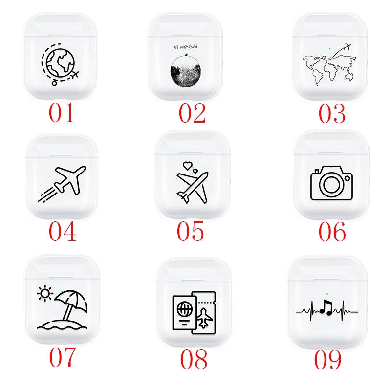 Hộp Cứng Trong Suốt Bảo Vệ Tai Nghe Airpods 1/2
