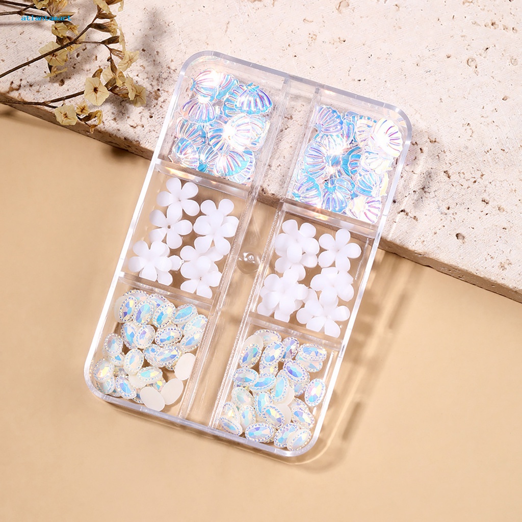 Atl| 1 Hộp Hạt Charm 3D Đính Móng Nghệ Thuật
