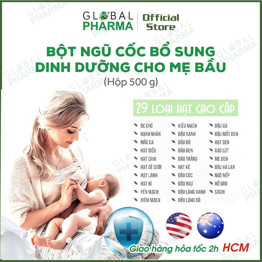 [ORGANIC 100%] Ngũ Cốc MinMin Lợi Sữa, Giảm Nghén, Phục Hồi Sức Khỏe Sau Sinh (H/500g) -Không đường, Không chất bảo quản