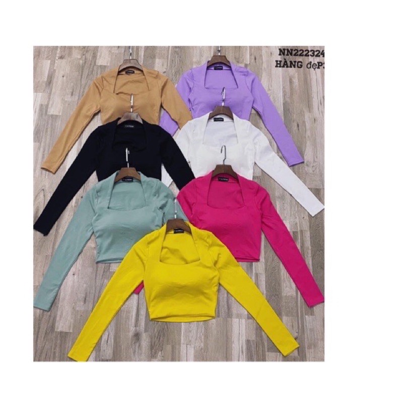 Áo croptop tay dài có mút ngực | BigBuy360 - bigbuy360.vn