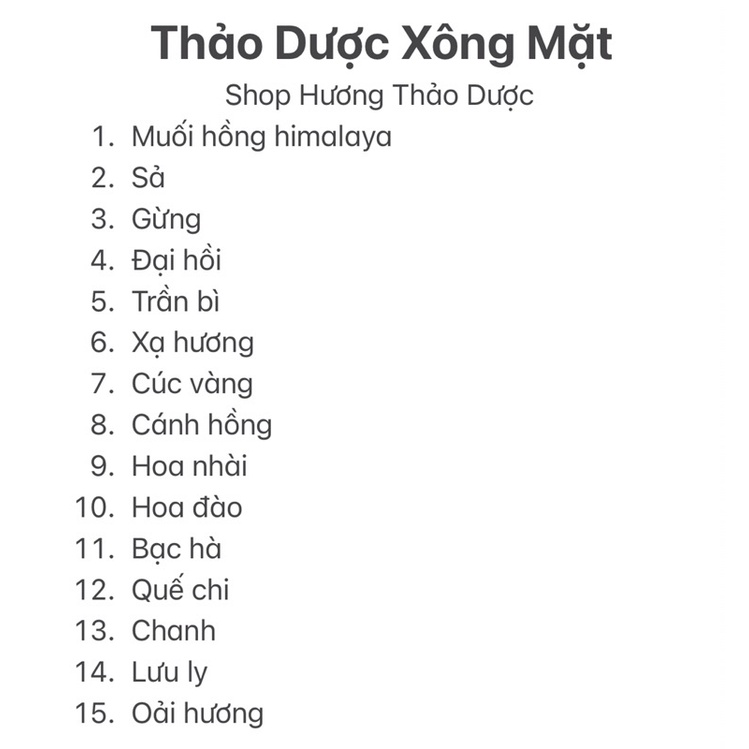 Thảo Dược Xông Mặt 15 Thành Phần - Da Hồng Hào Tươi Trẻ (Gói 18g)