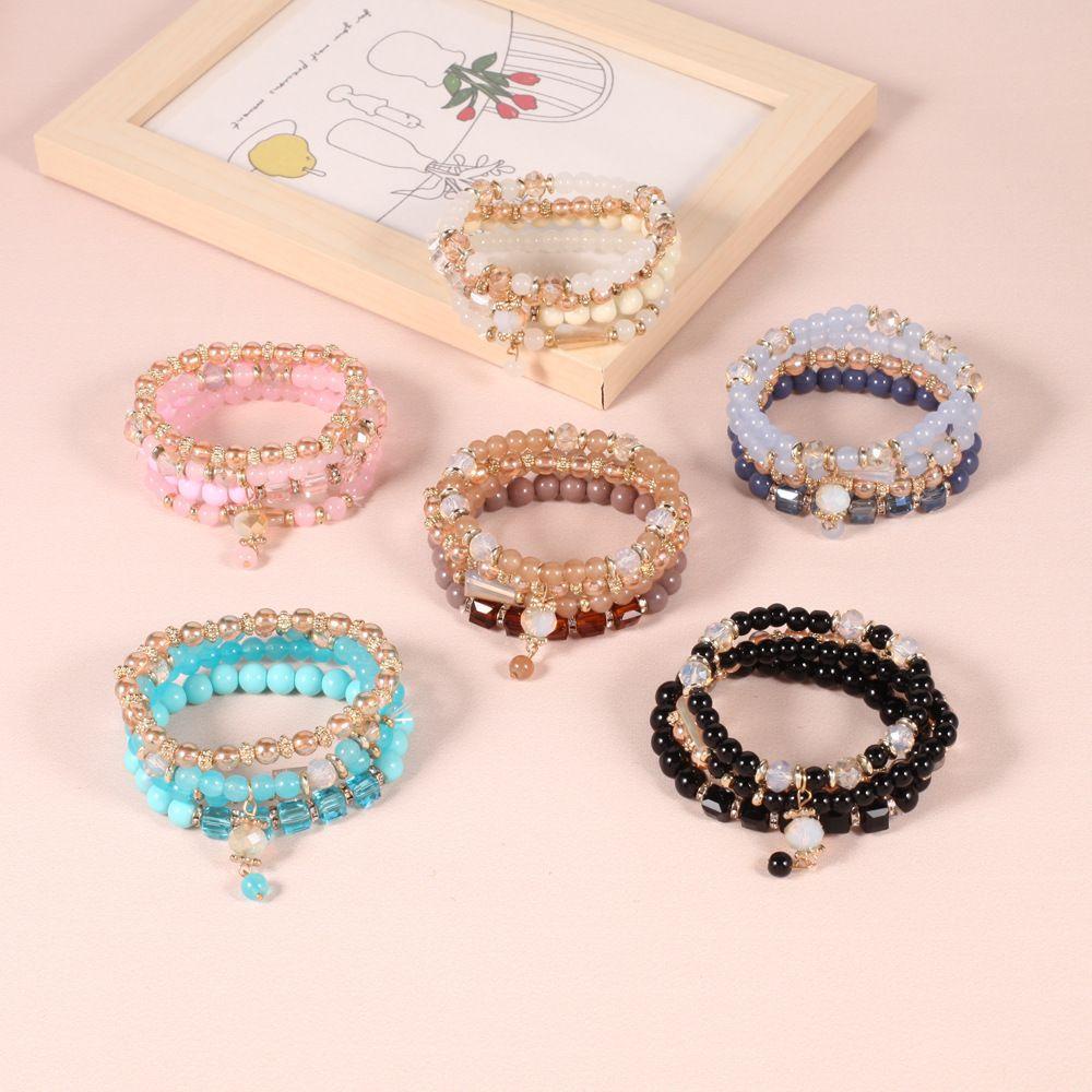 Set 4 Vòng Tay Chuỗi Hạt Thời Trang Đi Biển Mùa Hè Cho Nữ|Chuỗi Hạt Cườm