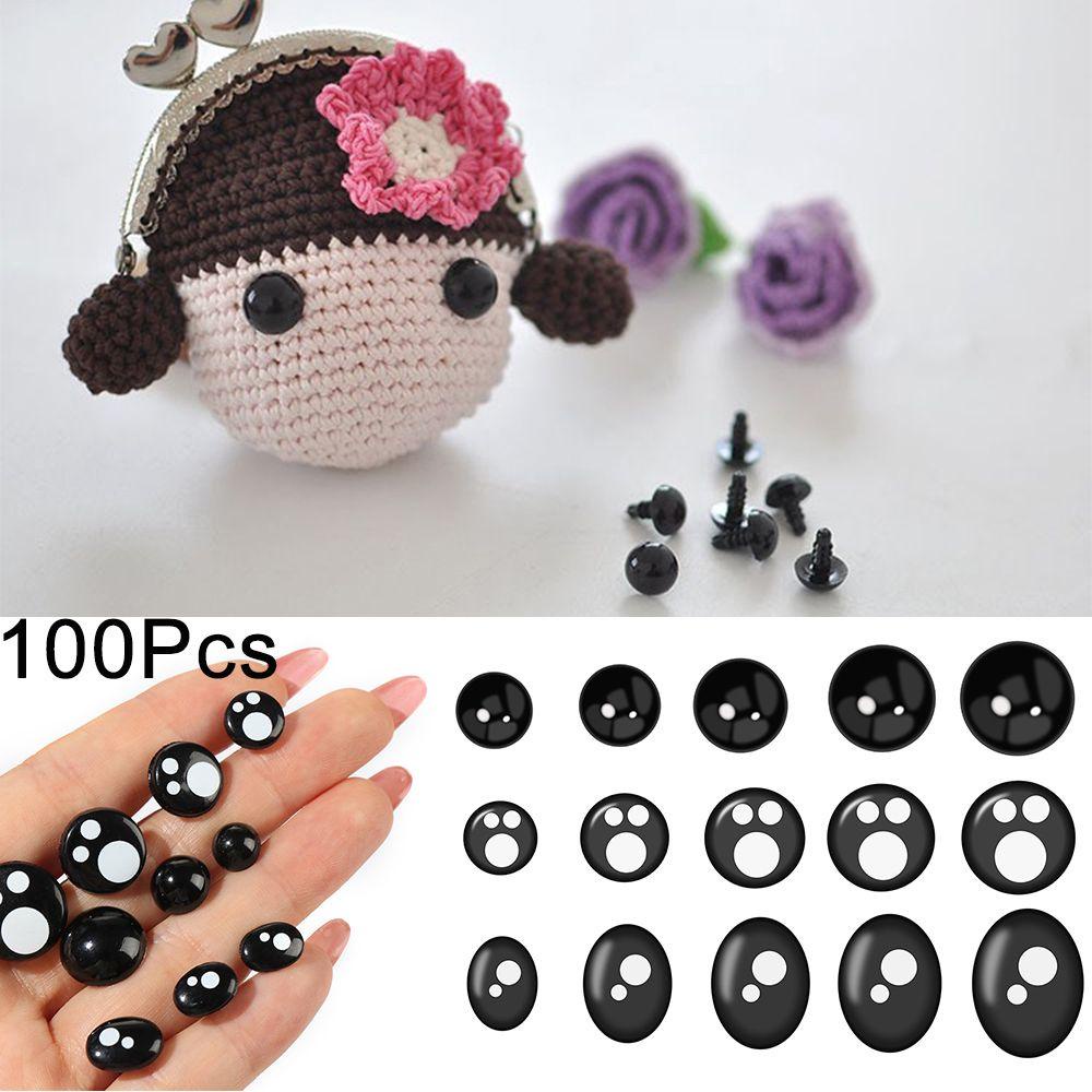 Set 1 / 100 Mắt Động Vật Bằng Nhựa Cho Búp Bê Nhồi Bông