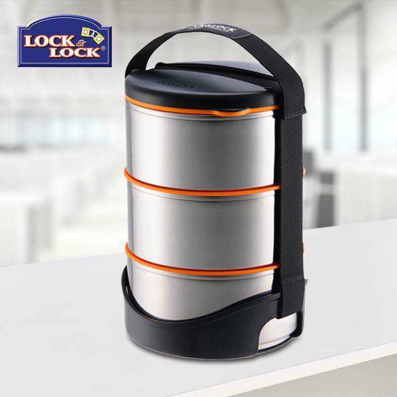 CẶP LỒNG CƠM INOX 3 TẦNG Lock&Lock  980ml