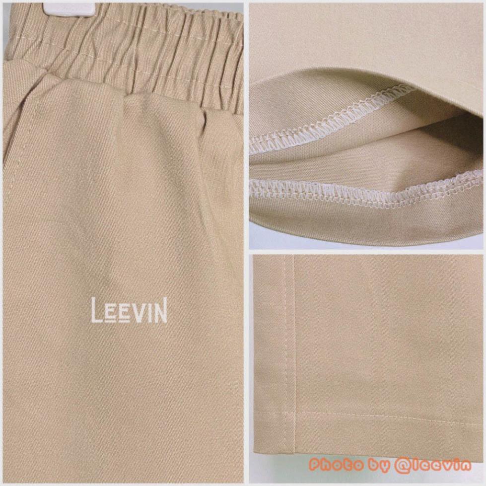 Quần Baggy Nữ Kaki Ống Suông UNISEX vải co dãn - Kiểu quần kaki nữ mềm form dáng đứng Leevin Store  ྇