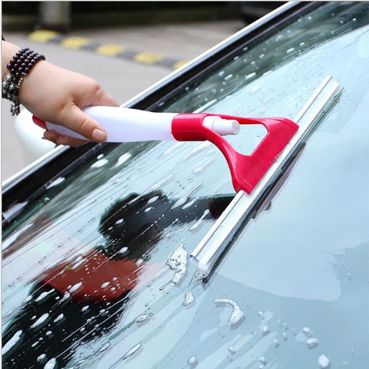 Cây lau kính có bình xịt 2 trong 1 - dụng cụ chùi kiếng tiện dụng