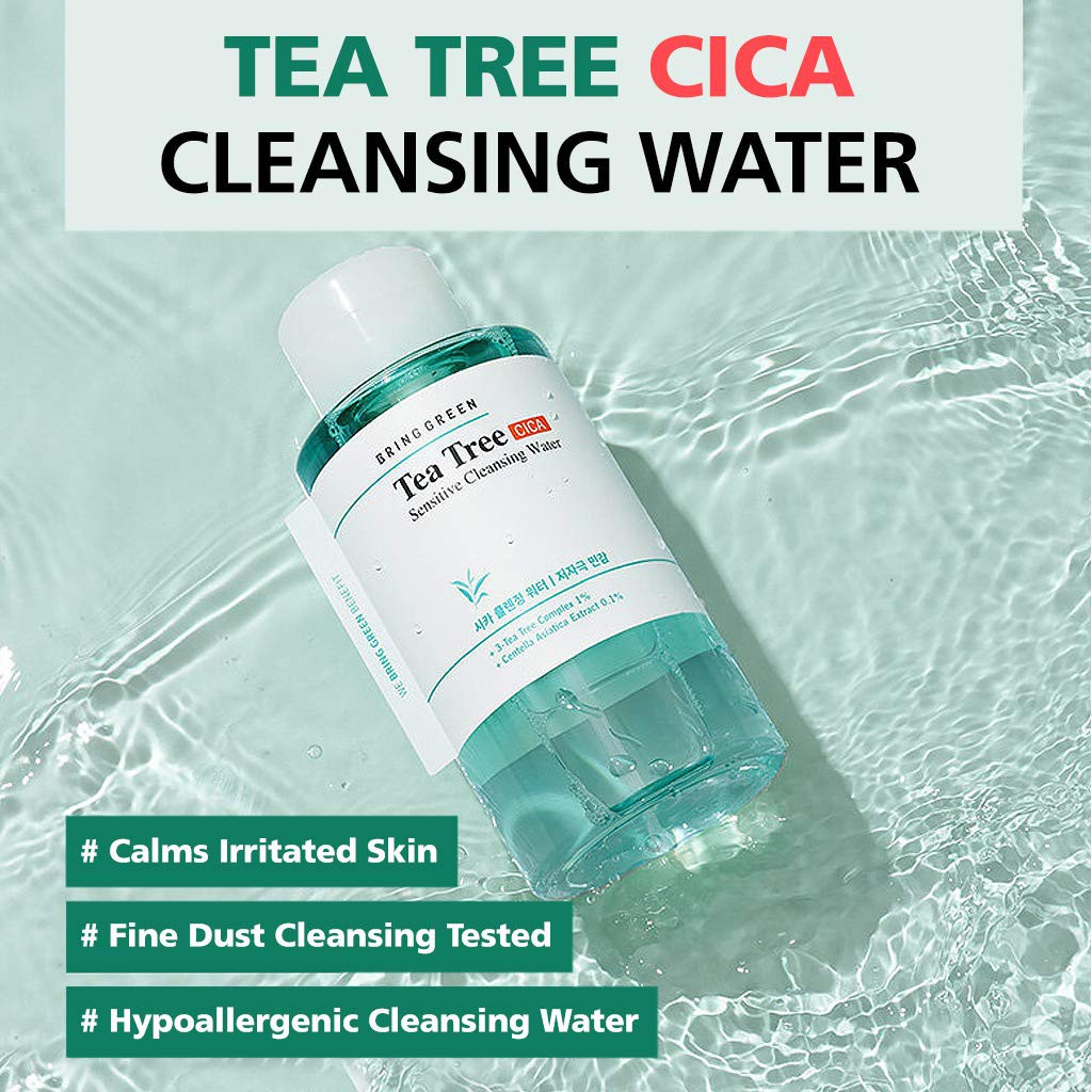 Nước Tẩy Trang Ngừa Mụn Làm Dịu Da Bring Green Tea Tree Cica Sensitive Cleansing Water 500ml