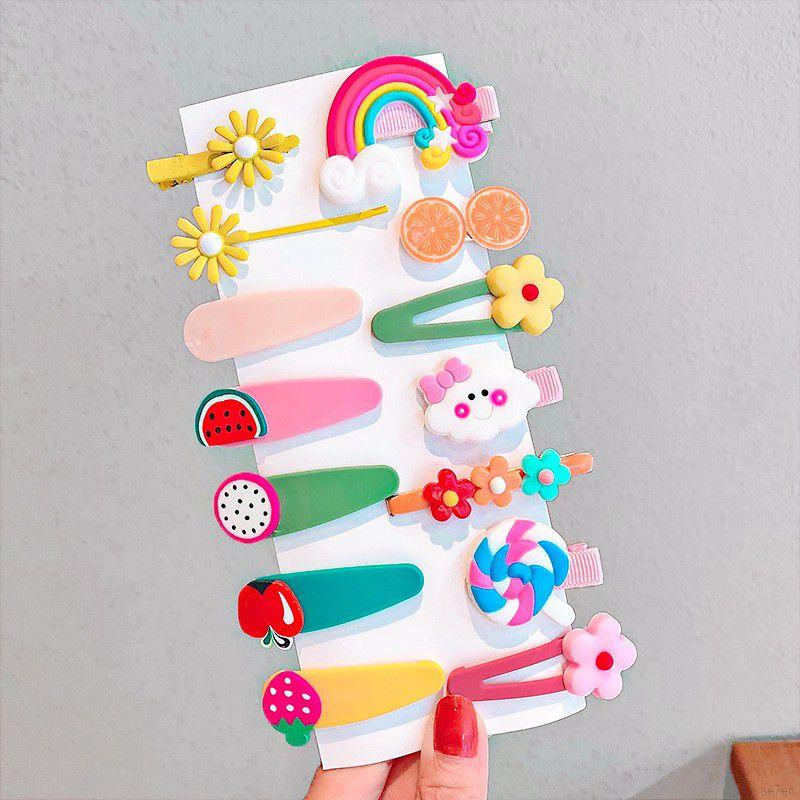 Se7en Girl Cartoon Hair Decoration Flower Bangs Pieces Set For Over 1Y