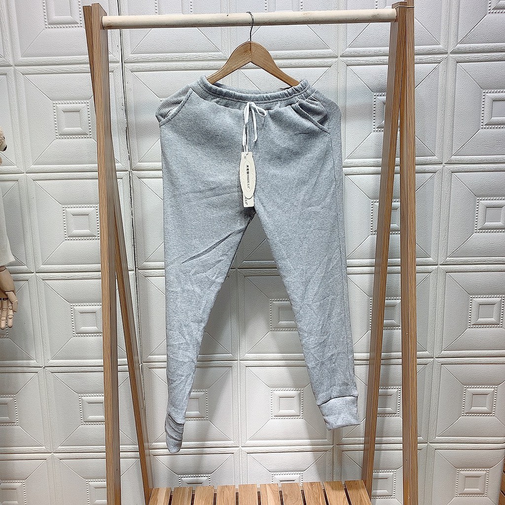 Quần jogger len tăm bo gấu lưng thun dày dặn 1L03