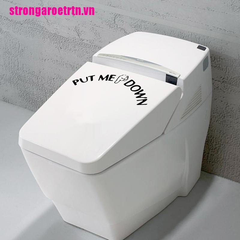 【strong】Bathroom wall sticker home decor Toilet Decal DIY Funny rest room Wall