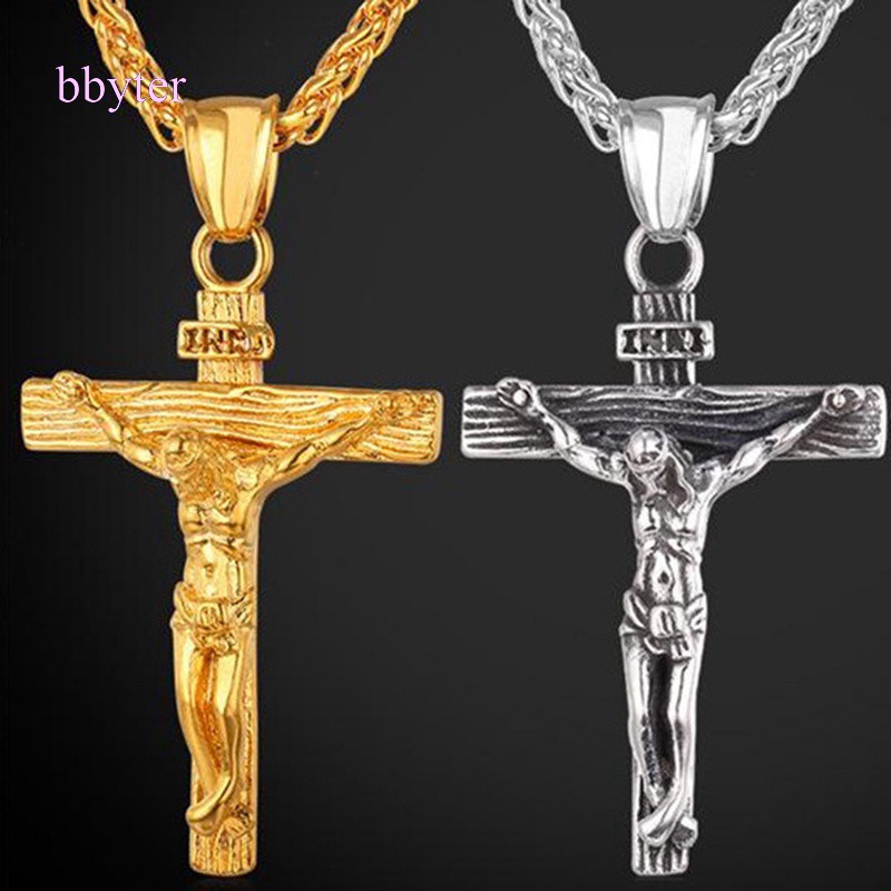 1 vòng cổ Mặt Hình Thánh Giá Mạ Vàng Thời Trang Cho Nam