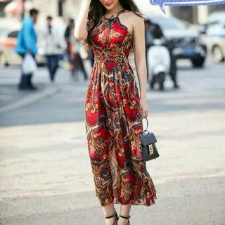 ĐẦM MAXI CỔ YẾM FNS.602