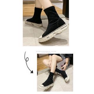 [Mã FSS09JAN hoàn 20% XU đơn từ 0đ]Giày Boot Nữ Cổ Ngắn Đế Dày Thời Trang