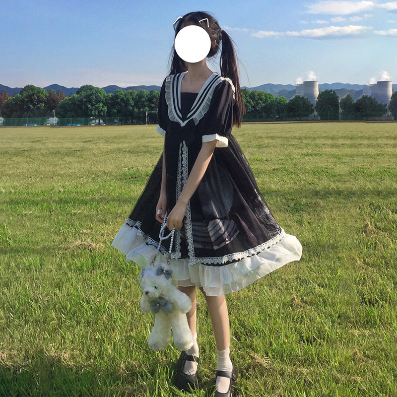 [SẴN] Đầm Lolita Học Viện Mặt Trăng - Kèm ảnh thật