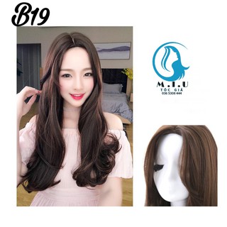TÓC GIẢ NỮ CẢ ĐẦU HAI MÁI TẶNG LƯỚI ĐỘI - TÓC GIẢ CAO CẤP DÀI CÚP ĐUÔI