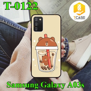 Ốp lưng nhám chống sốc in hình dành cho Samsung Galaxy A03s in hình trà sữa cute