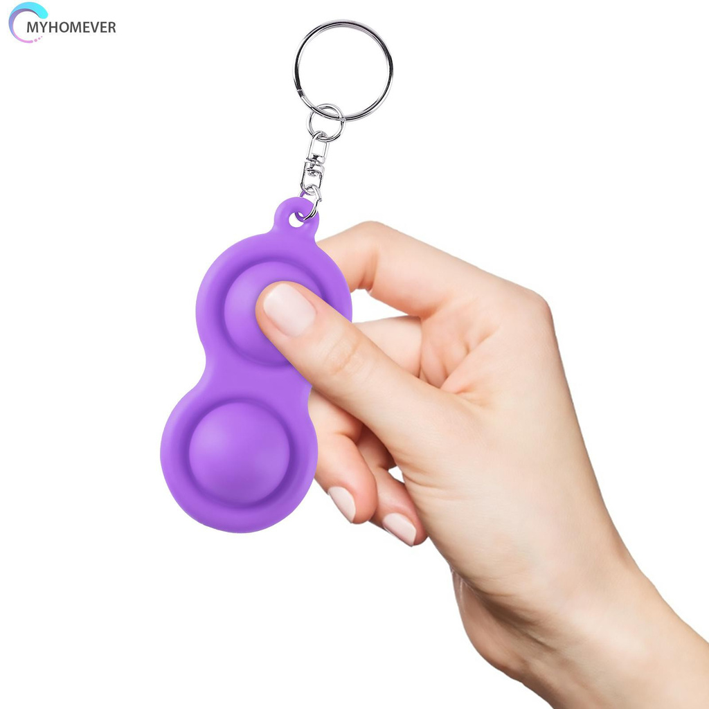 Pop It Fidget Đồ chơi Simple Dimple Fidget Đồ chơi Keychain, Stress Relief Sensory Đồ chơis for Kid Adult