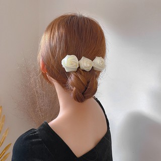 Kẹp tóc hoa hồng kiểu Pháp thanh lịch TOC35