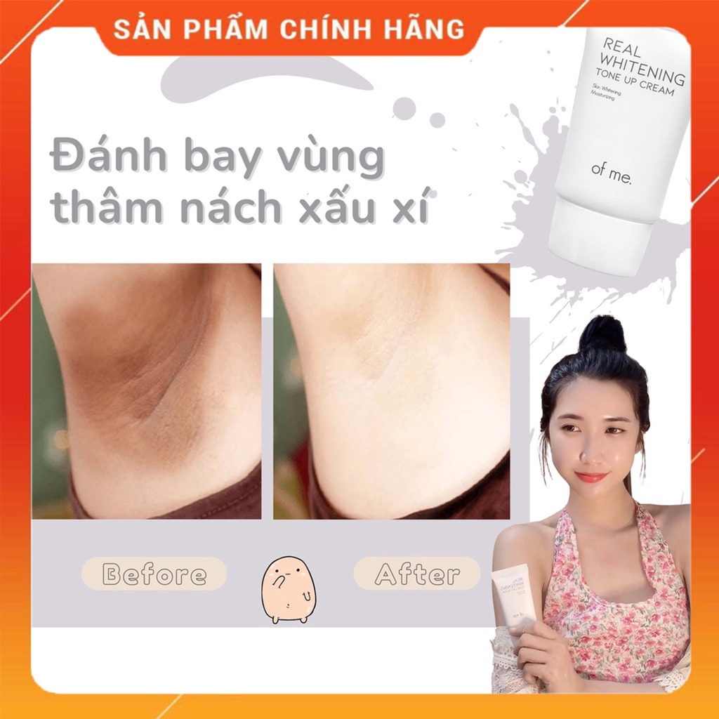 Kem Real Whitening Tone Up Cream dưỡng trắng nách, ngăn ngừa thâm sạm, trắng hồng rạng rỡ