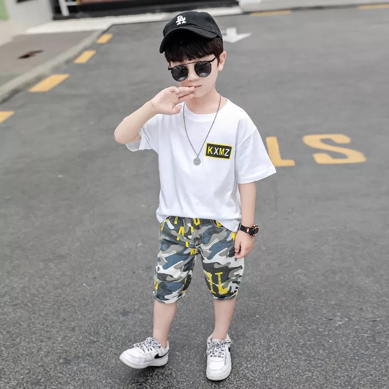 Quần áo bé trai 5-14 tuổi, bộ quần áo cho bé trai 18-45kg mẫu Rằn Ri cực kì phong cách,hàng may kĩ.RA68