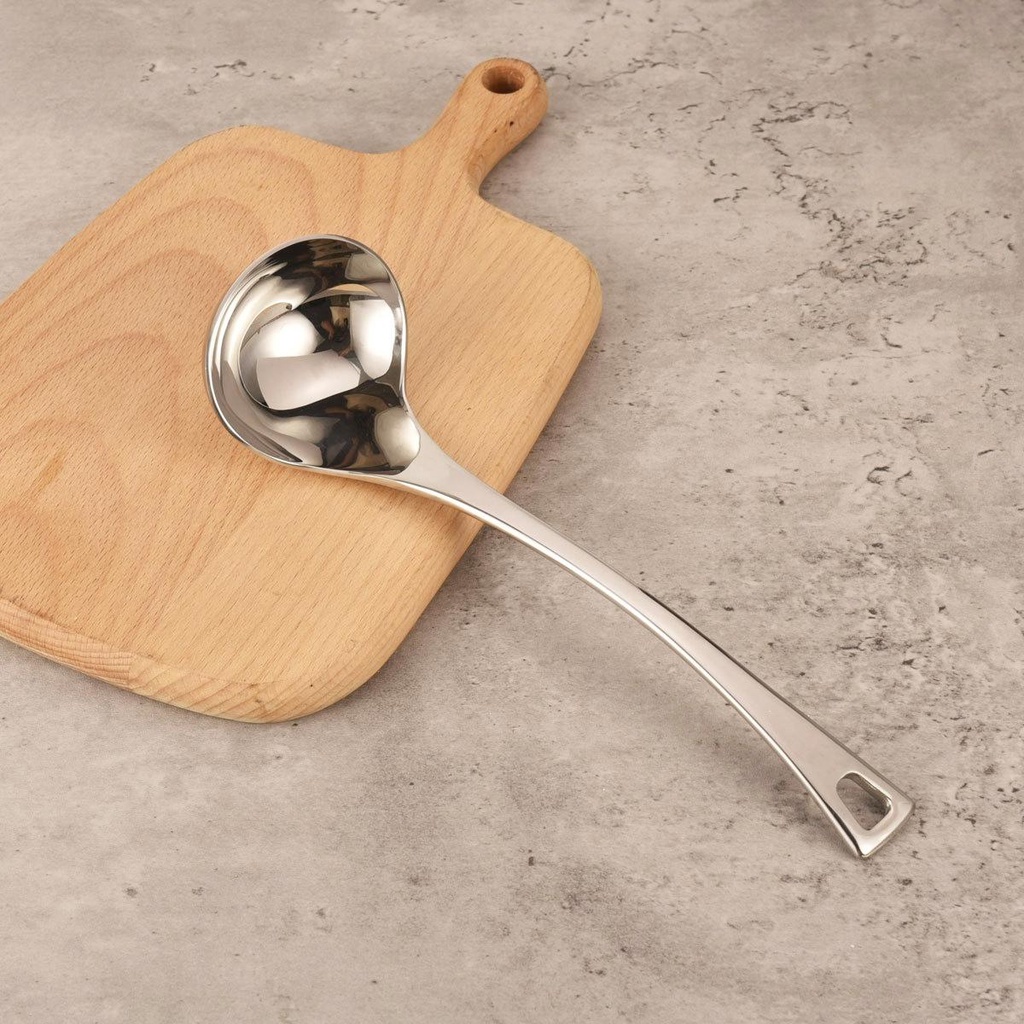 Muỗng Múc Sốt Bằng Thép Không Gỉ Tay Cầm Dài Tiện Dụng Cho Nhà Hàng