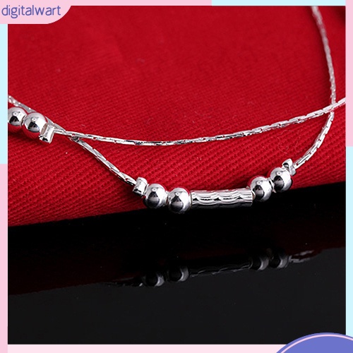 Vòng Đeo Tay Mạ Bạc Kiểu Dáng Đơn Giản Thanh Lịch Dành Cho Nữ