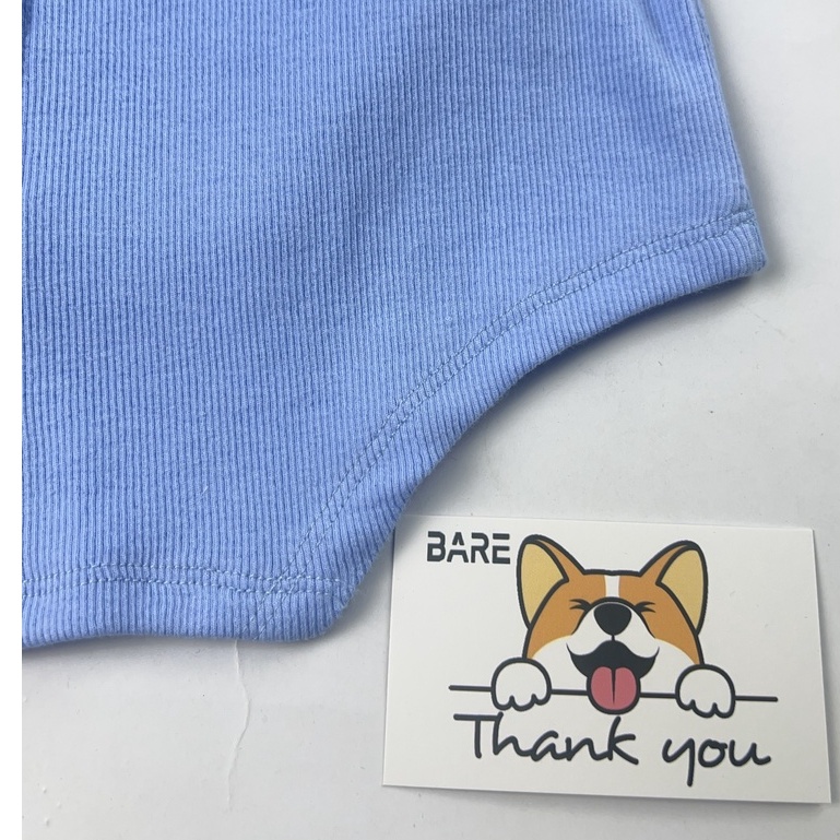 Áo croptop nữ tay dài chất thun gân phối nút bấm vạt chữ U cá tính - AO0150